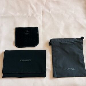 3 authentic Chanel pouches
